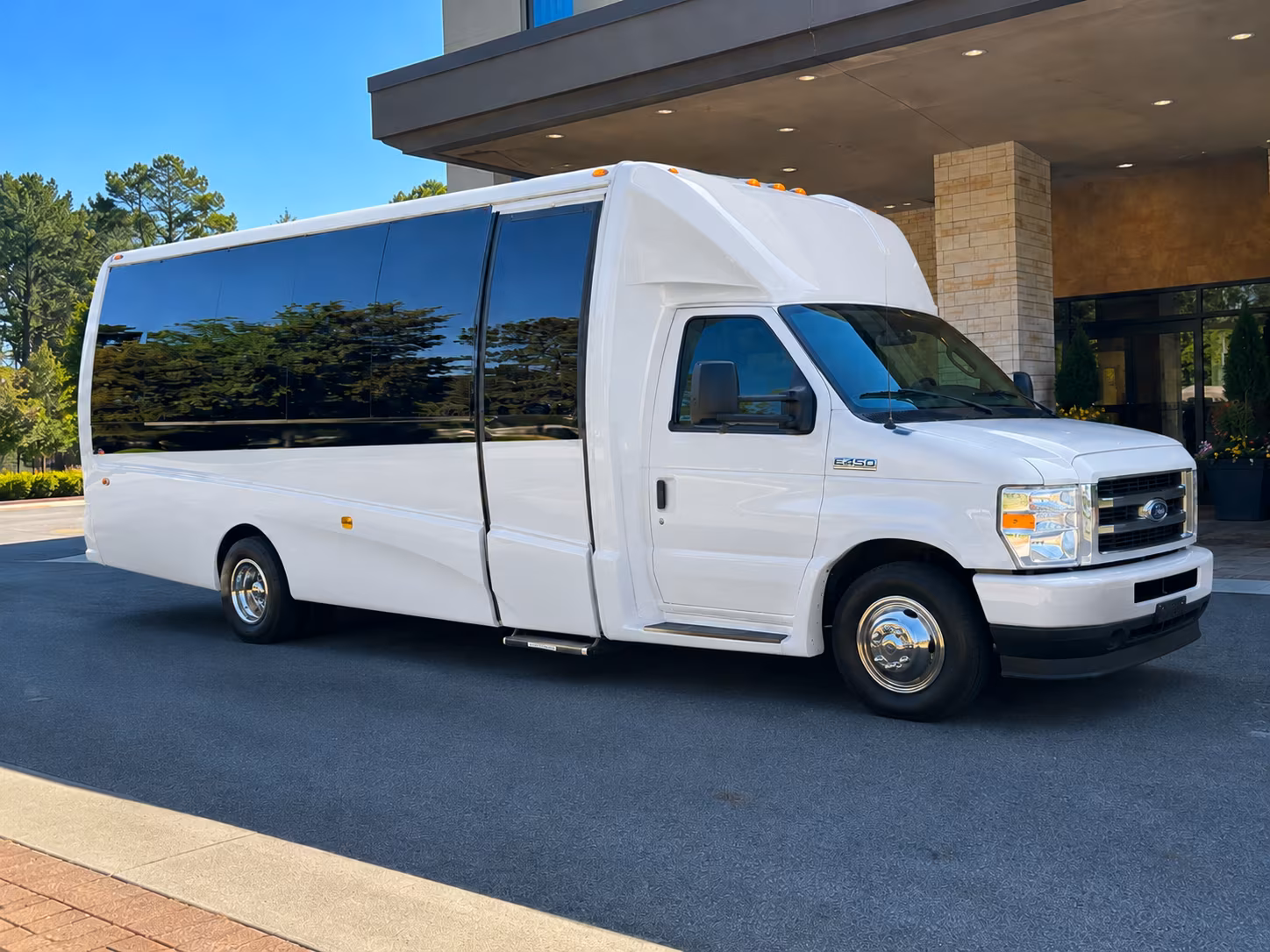 minibuses for smaller concert groups heading out from tyler
