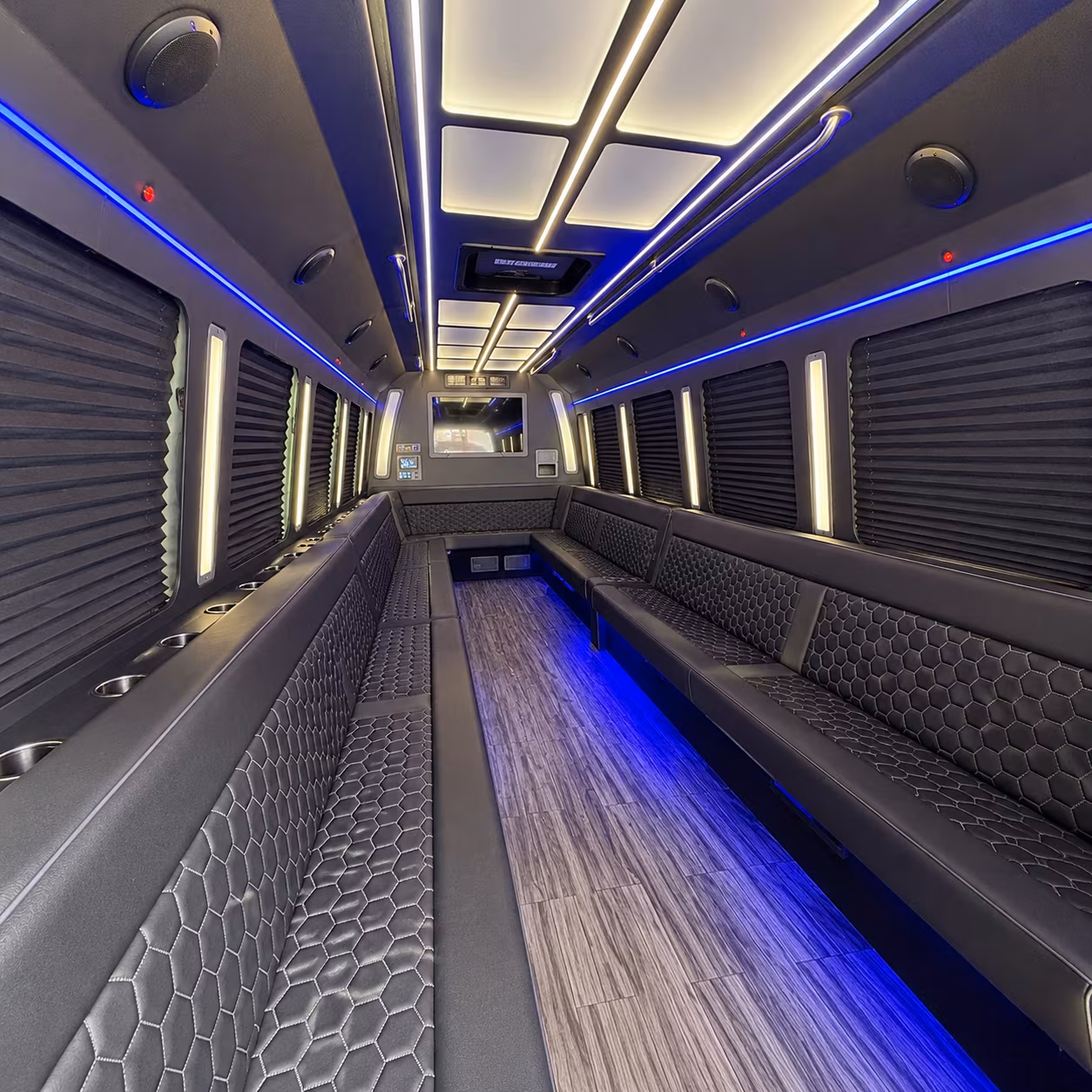 tyler 30 passenger party bus interior