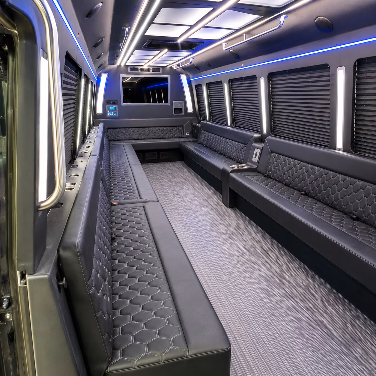 tyler 40 passenger party bus interior