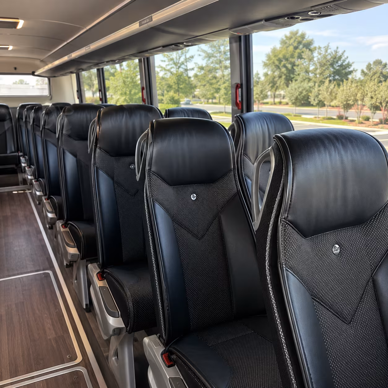 tyler 45 passenger charter bus interior