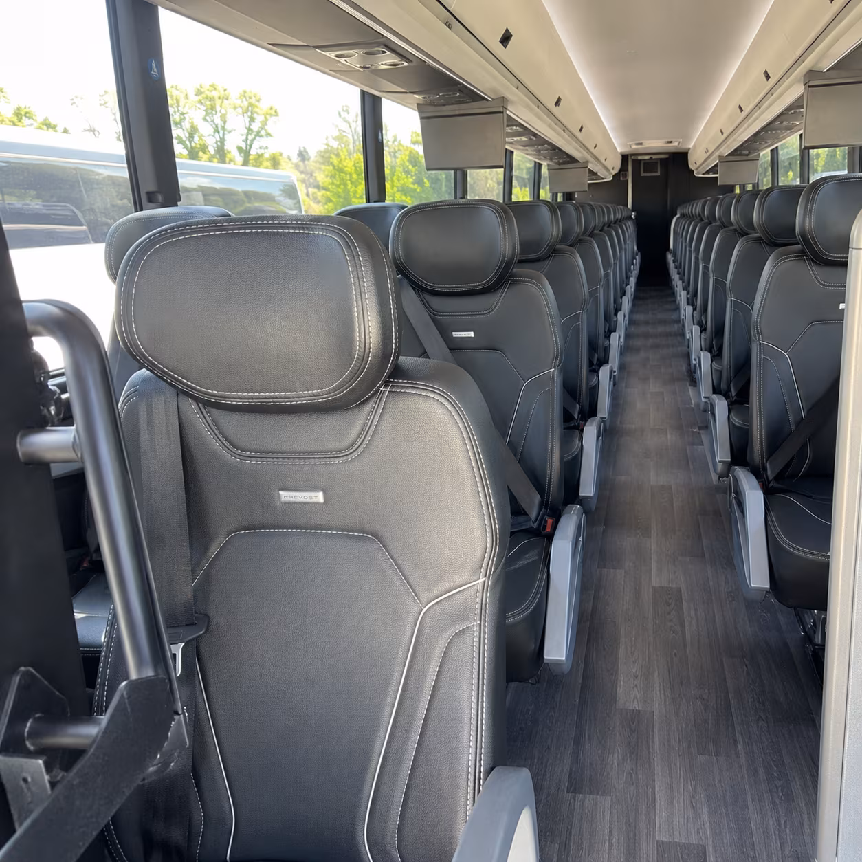 tyler 47 passenger charter bus interior