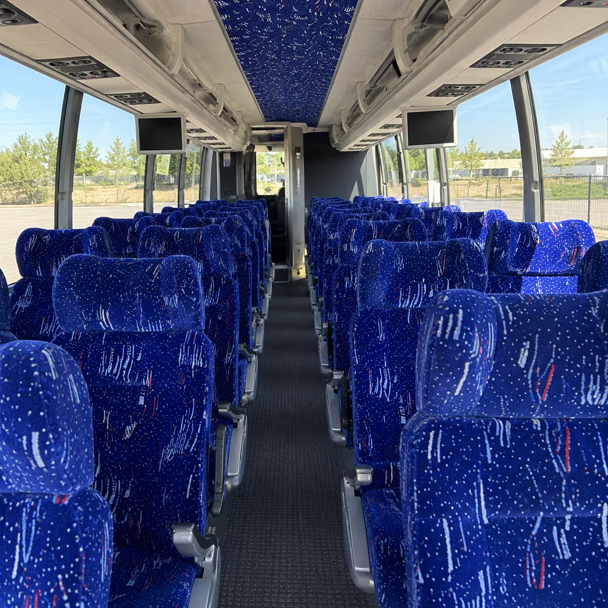 tyler 54 passenger charter bus interior
